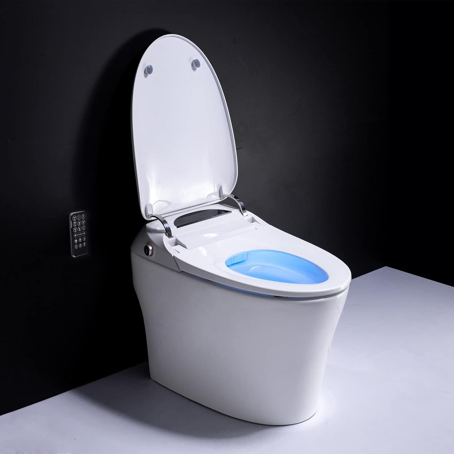 Smart Bidet Toilet, One Piece Toilet with Auto Dual Flush, LED Nightlight Heated Seat Warm Water and Dry