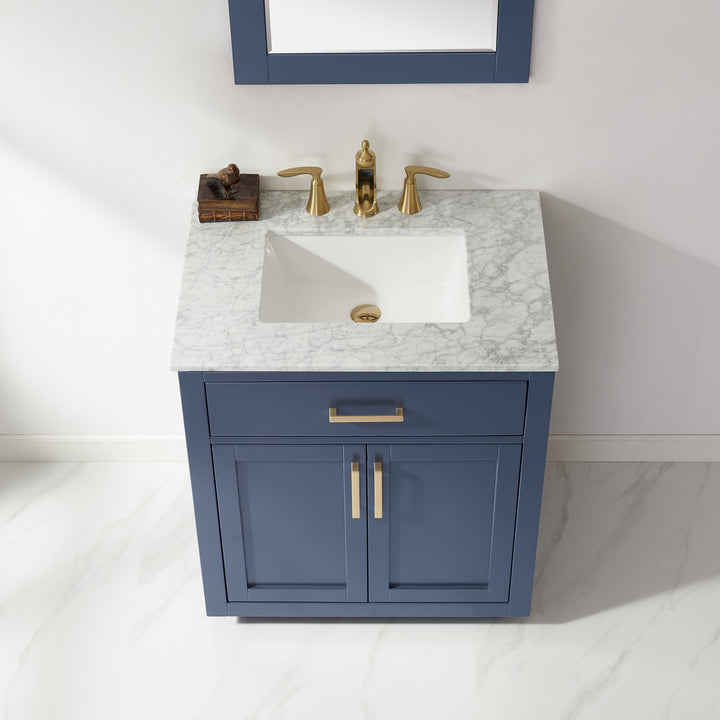 Altair - Ivy 30" Single Bathroom Vanity Set with Carrara White Marble Countertop
