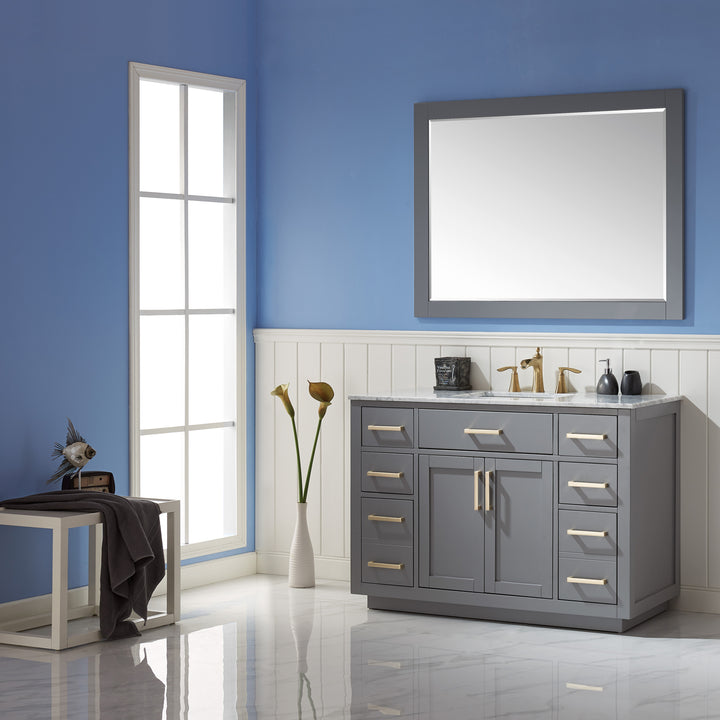 Altair - Ivy 48" Single Bathroom Vanity Set with Carrara White Marble Countertop