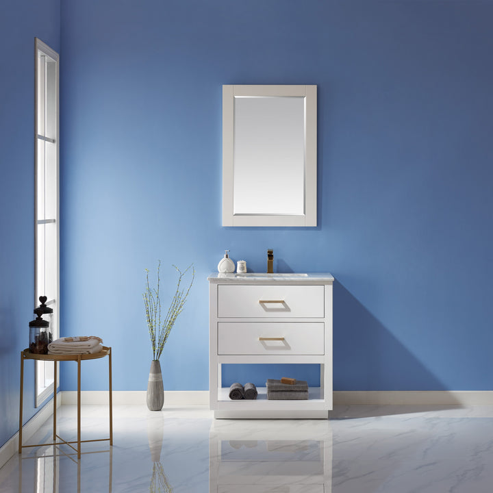 Altair - Remi 30" Single Bathroom Vanity Set with Marble Countertop