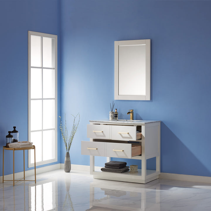 Altair - Remi 36" Single Bathroom Vanity Set in Marble Countertop