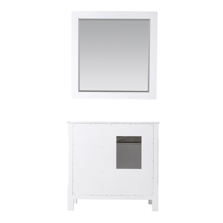 Altair - Maribella 36" Single Bathroom Vanity Set with Carrara White Marble Countertop