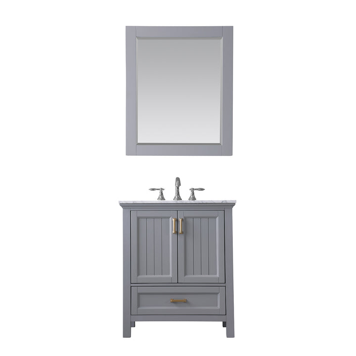 Altair - Isla 30" Single Bathroom Vanity Set with Carrara White Marble Countertop