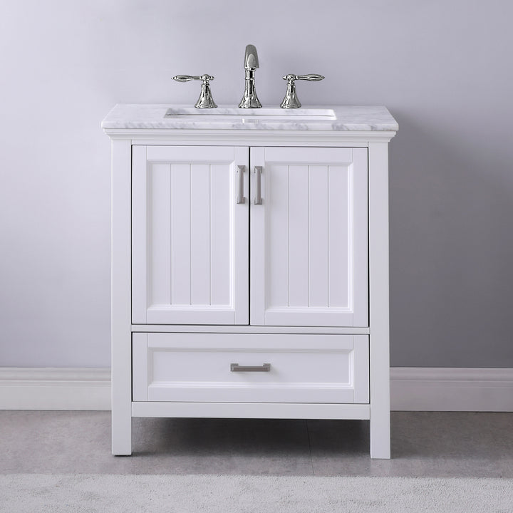 Altair - Isla 30" Single Bathroom Vanity Set with Carrara White Marble Countertop