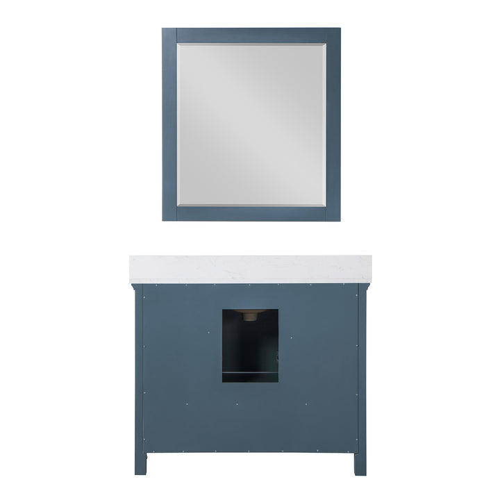 Altair - Isla 42" Single Bathroom Vanity Set with Composite Aosta White Stone Countertop