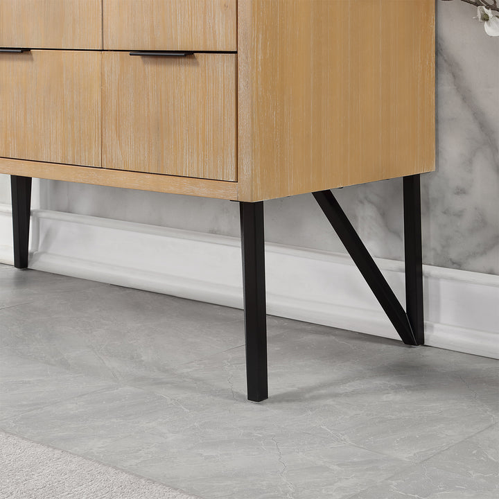 Altair - Helios 48" Single Bathroom Vanity Set with Concrete Gray Stone Countertop