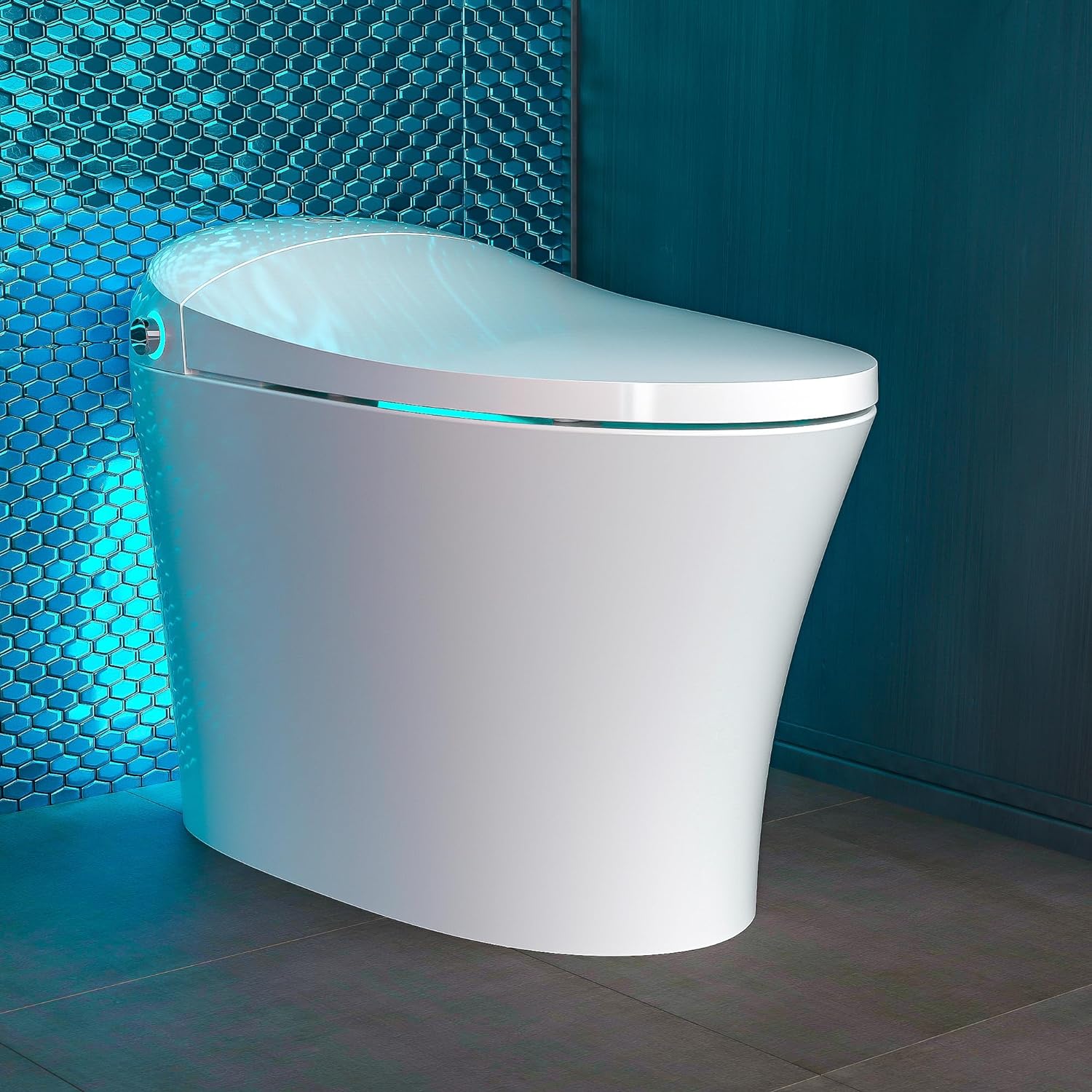 Smart Bidet Toilet System with Heat, Automatic Flushing, LED lights
