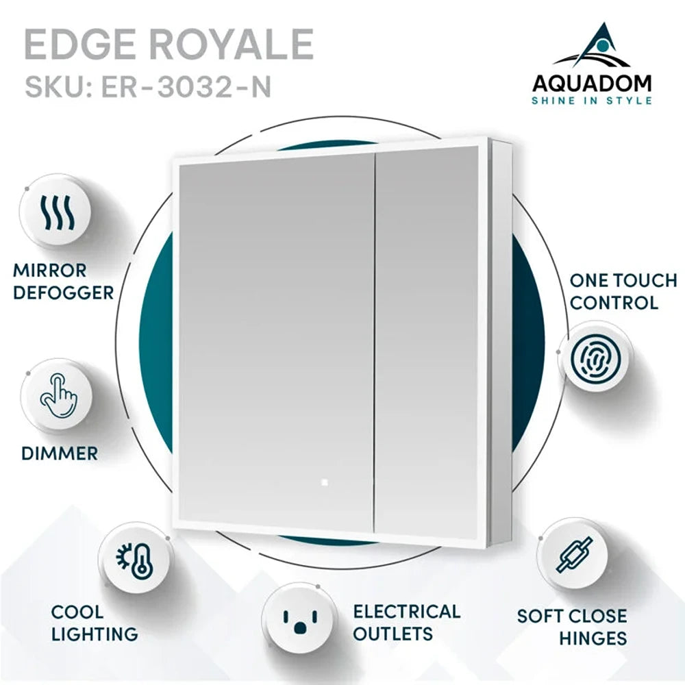 Aquadom - Edge Royale 30×32 LED Medicine Cabinet