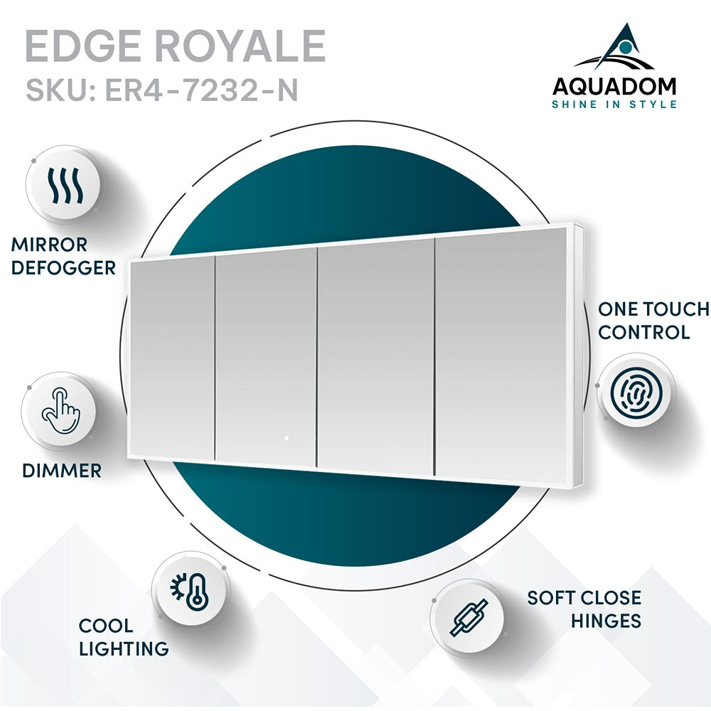Aquadom - Edge Royale 72×32 LED Lighted Medicine Cabinets