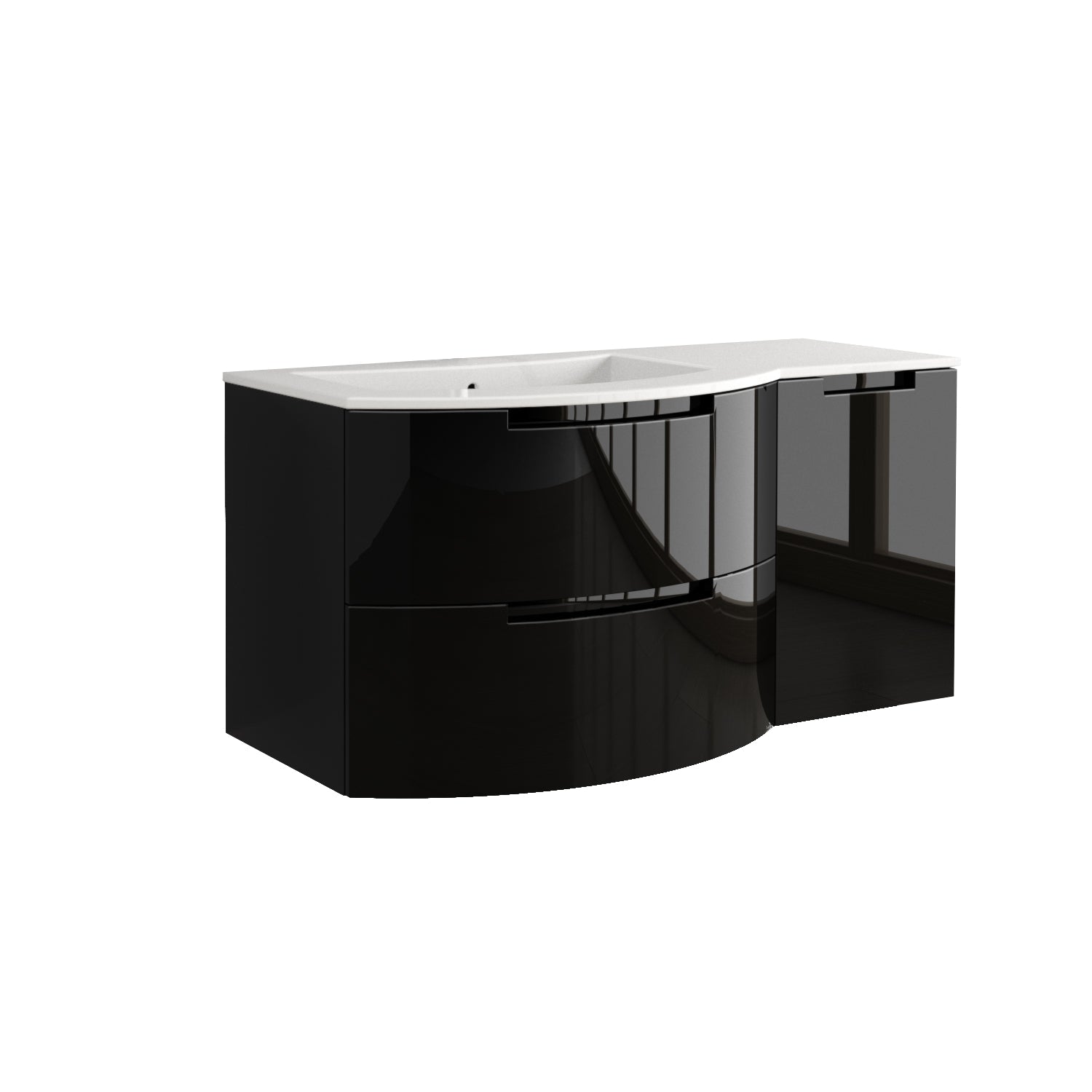 Latoscana 43" Oasi Modern Bathroom Vanity Kit With Right Side Cabinet