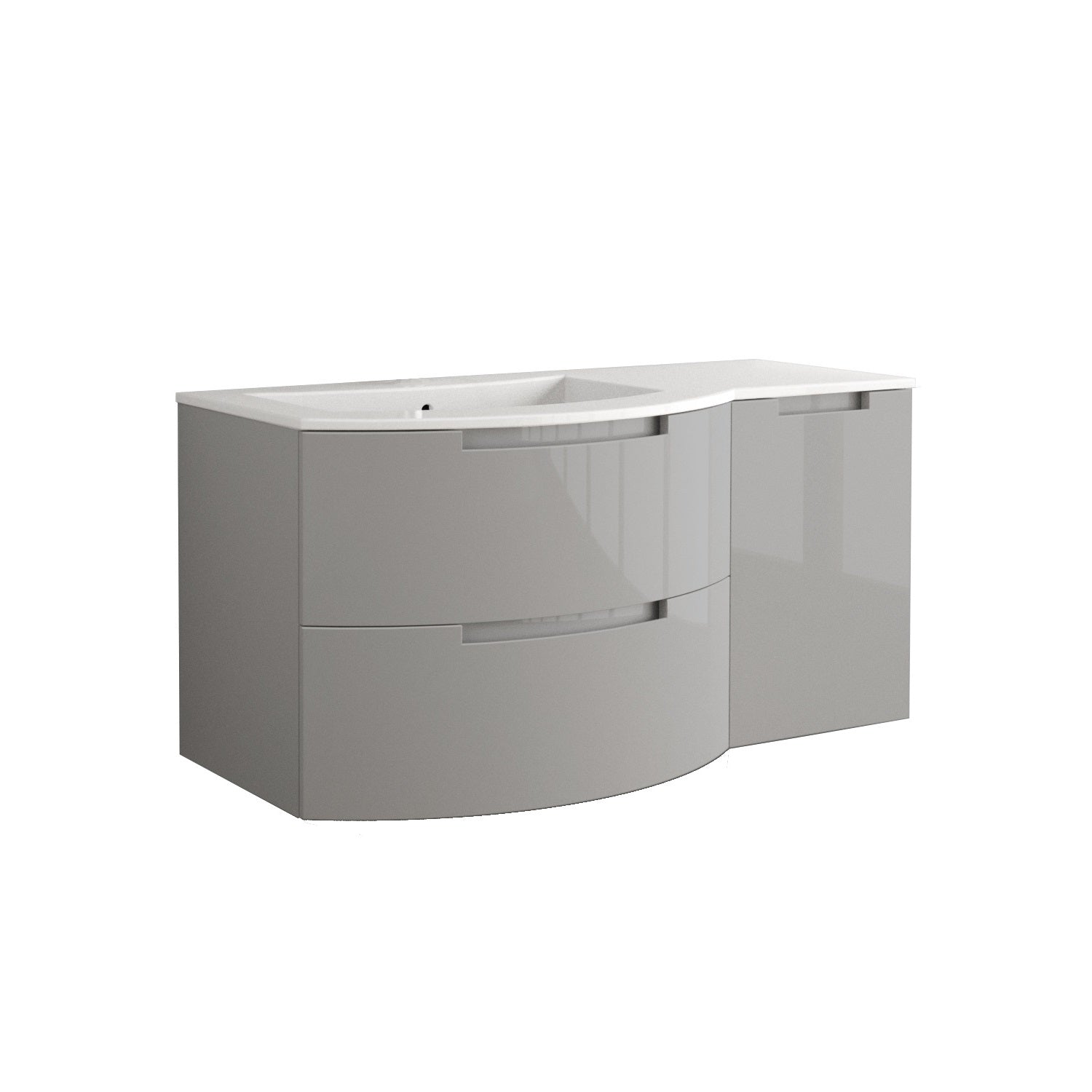 Latoscana 53" Oasi Modern Bathroom Vanity Kit With Right Side Cabinet