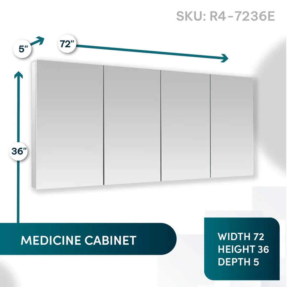 Aquadom - Royale 72×36 Medicine Cabinet