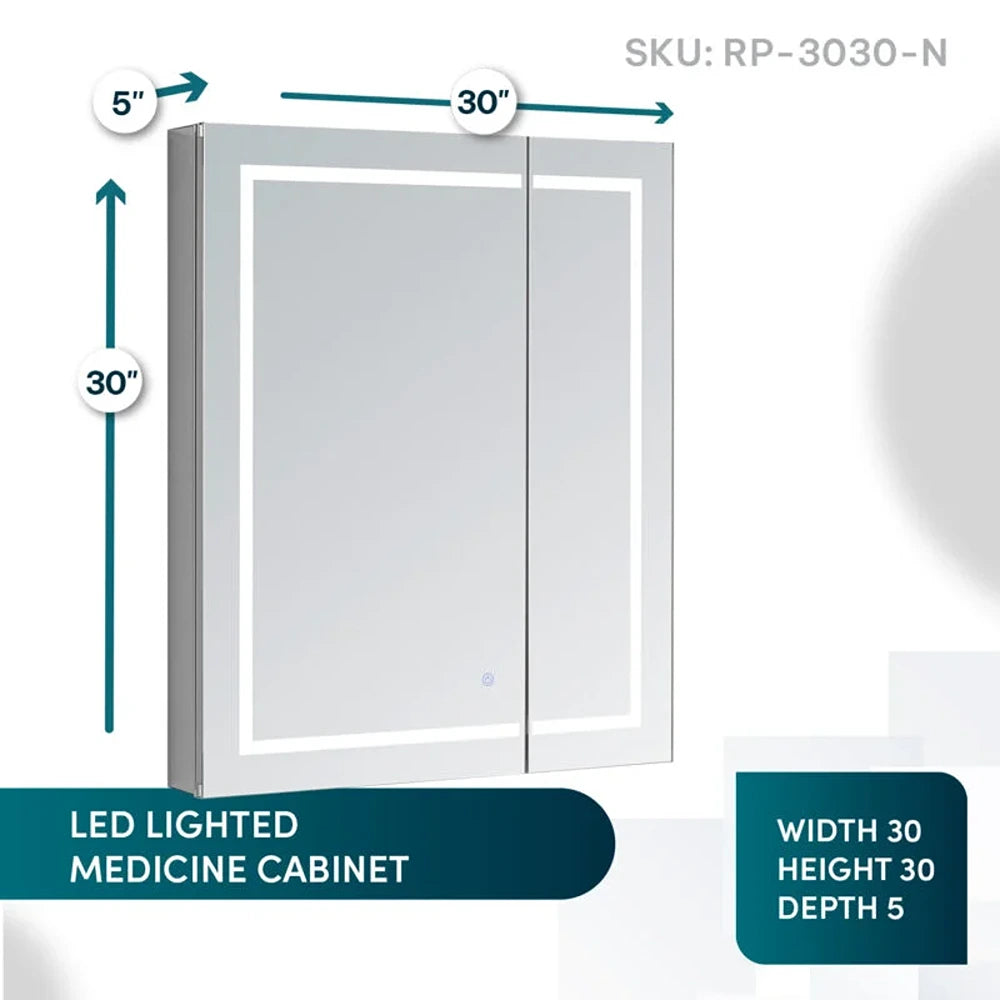 Aquadom - Royale Plus 30×30 LED Lighted Medicine Cabinet