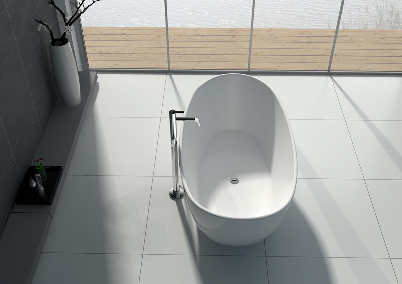 Legion Furniture - 64.2” White Matt Solid Surface Tub - No Faucet - WJ8611-W